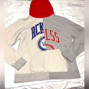 Young and reckless gray split design Hoodie Streetwear XL